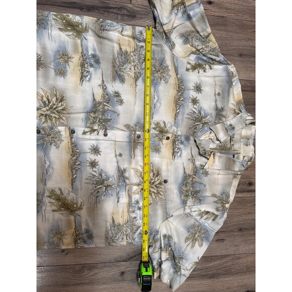 Batik Bay Mens Tropical Hawaiian Shirt XL 100% Rayon Beach Palms Mountians Scene - Picture 4 of 7